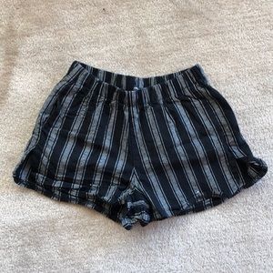 Black striped shorts